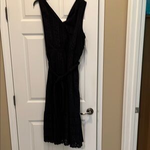 Black V-Neck Sleeveless Sheath Midi Dress SZ XXL